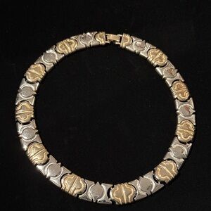 Vintage Elegant Silver and Gold Women's Necklace